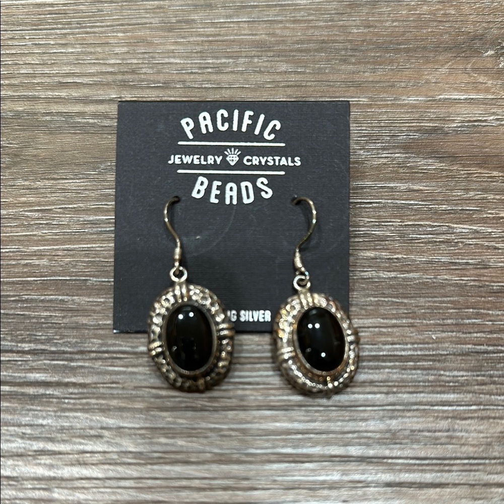 Black Silver Earrings